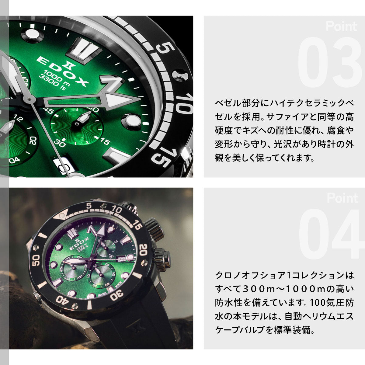 エドックス EDOX クロノオフショア1 クロノグラフ ジャパン リミテッド エディション 腕時計 メンズ 10242-TIN-VINGM CHRONOFFSHORE-1【60回分割手数料無料！】