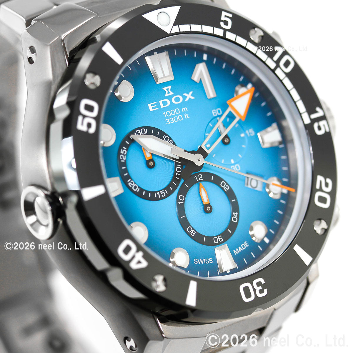 エドックス EDOX クロノオフショア1 クロノグラフ 腕時計 メンズ 10242-TINM-BUIDN CHRONOFFSHORE-1【60回分割手数料無料！】