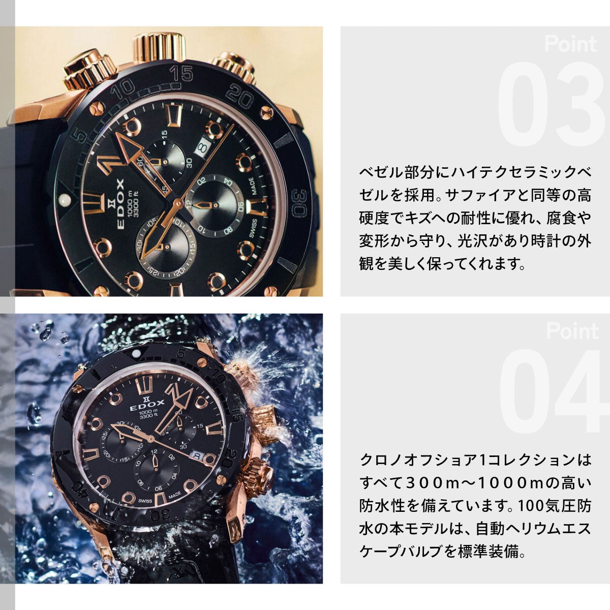 エドックス EDOX クロノオフショア1 クロノグラフ 腕時計 メンズ 10242-TINR-NIR CHRONOFFSHORE-1【60回分割手数料無料！】