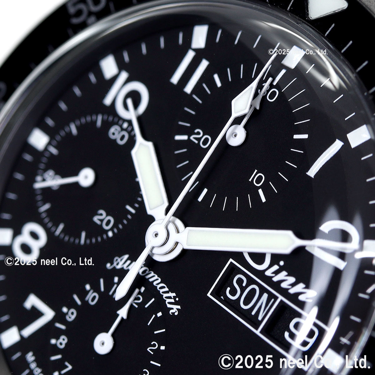 Sinn ジン 103.B.AUTO 自動巻き 腕時計 メンズ Chronographs クロノグラフ 新フォールディングクラスプ付きブレスレット ステンレススチール サテン ポリッシュ ドイツ製