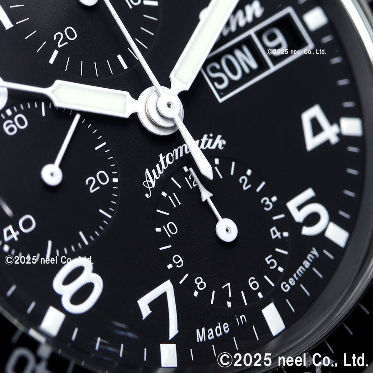 Sinn ジン 103.B.AUTO 自動巻き 腕時計 メンズ Chronographs クロノグラフ 新フォールディングクラスプ付きブレスレット ステンレススチール サテン ポリッシュ ドイツ製