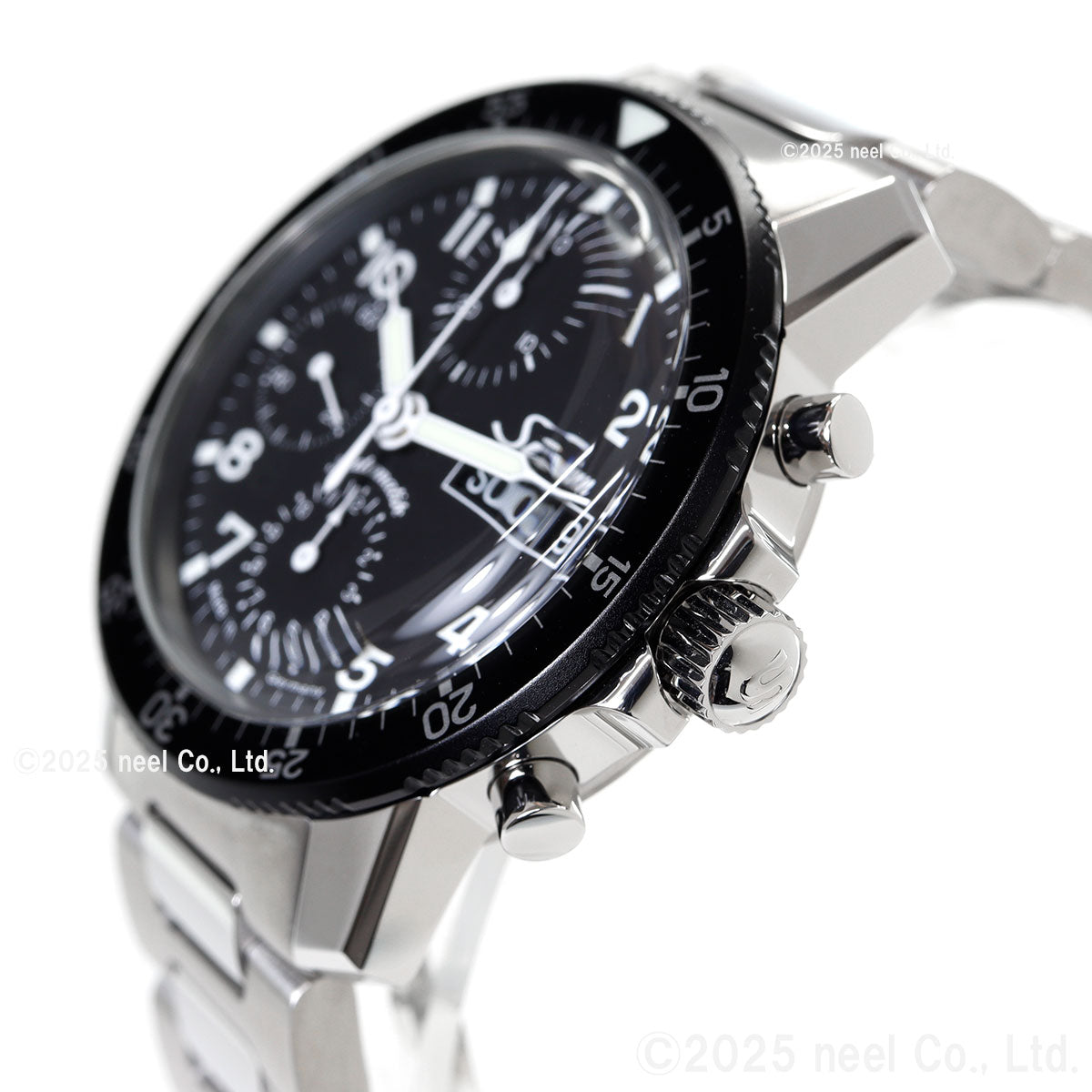 Sinn ジン 103.B.AUTO 自動巻き 腕時計 メンズ Chronographs クロノグラフ 新フォールディングクラスプ付きブレスレット ステンレススチール サテン ポリッシュ ドイツ製