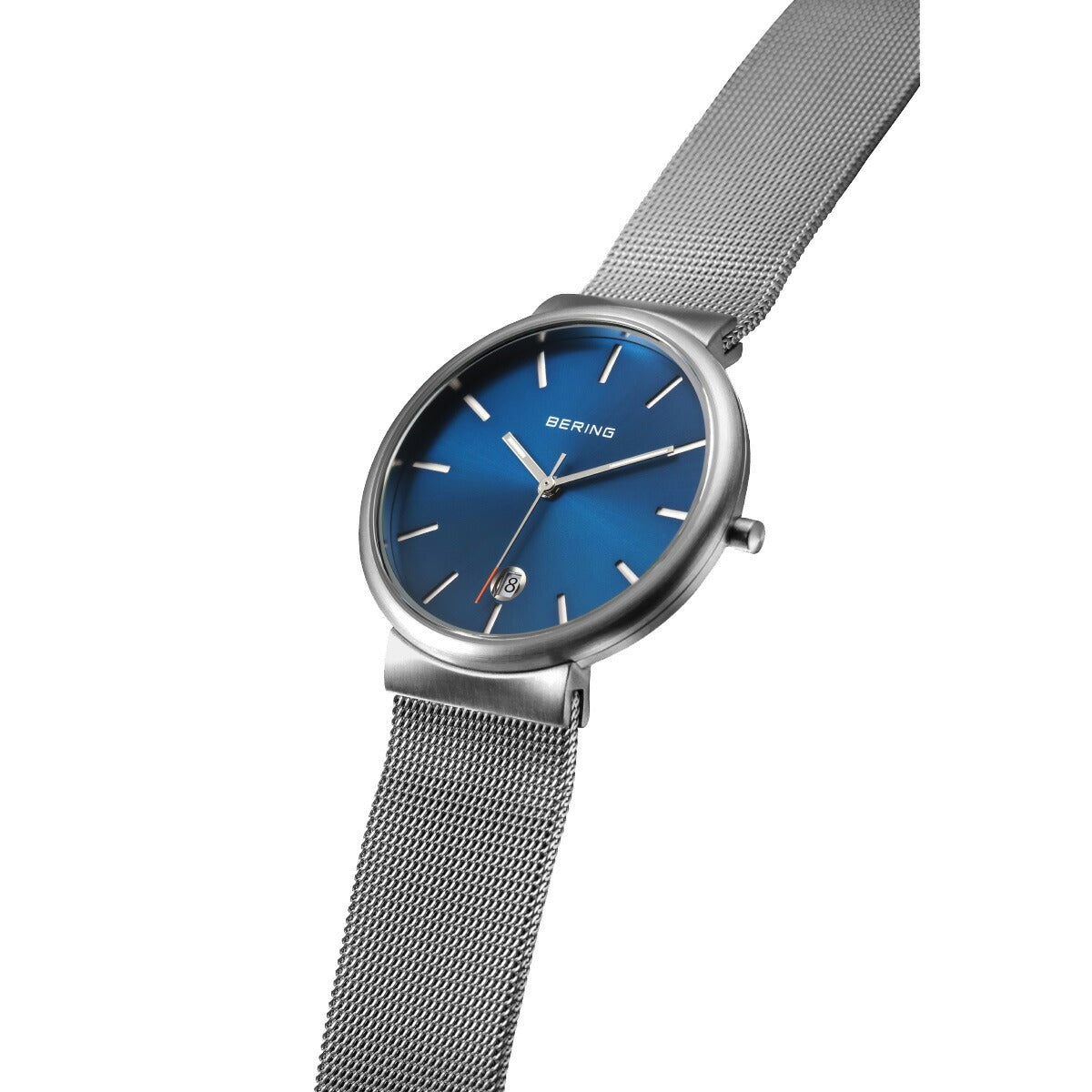 ベーリング BERING 腕時計 クラシック スカンジナビアン カービングメッシュ ブルー Unisex Classic Curving Mesh Blue 11035-007