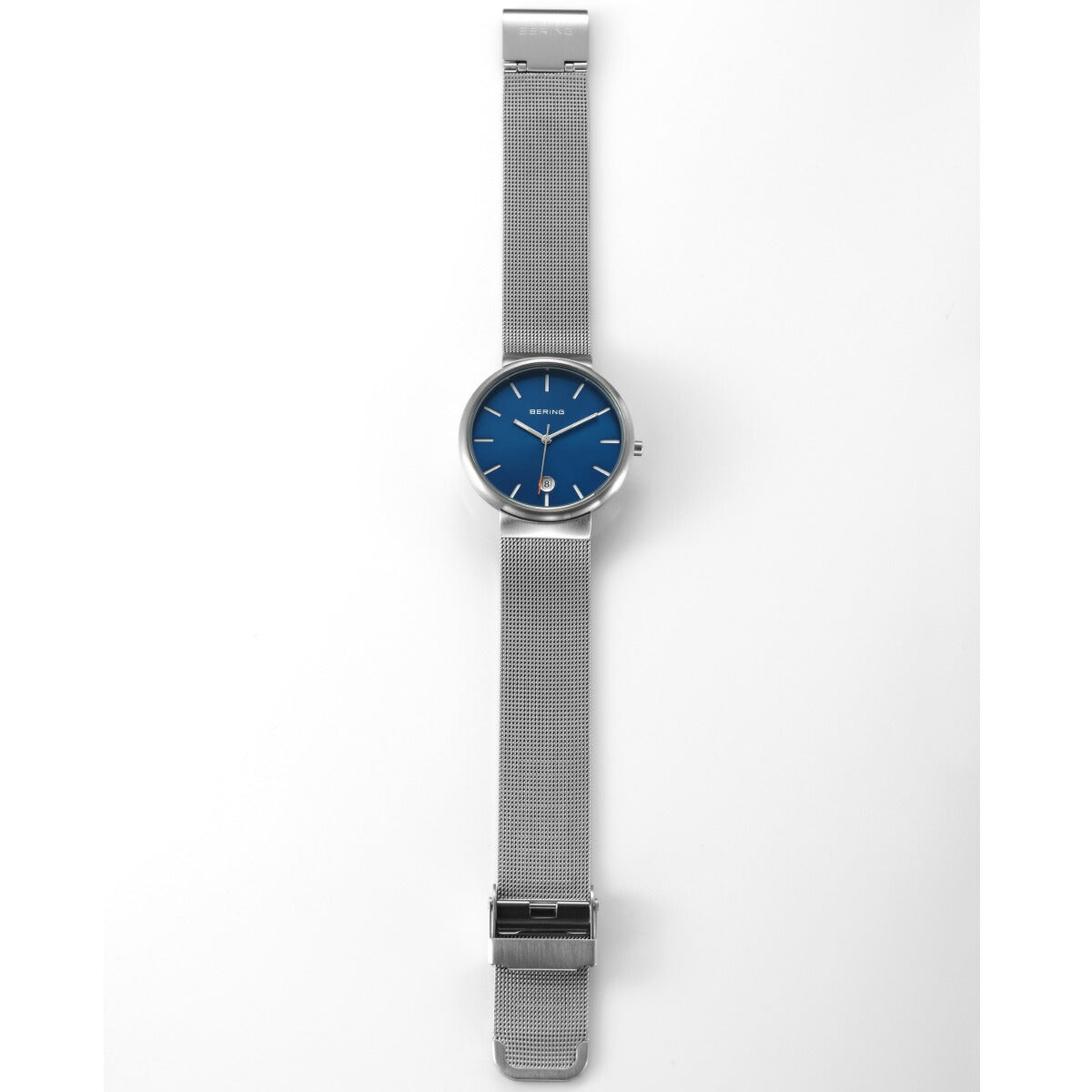 ベーリング BERING 腕時計 クラシック スカンジナビアン カービングメッシュ ブルー Unisex Classic Curving Mesh Blue 11035-007【2025 新作】
