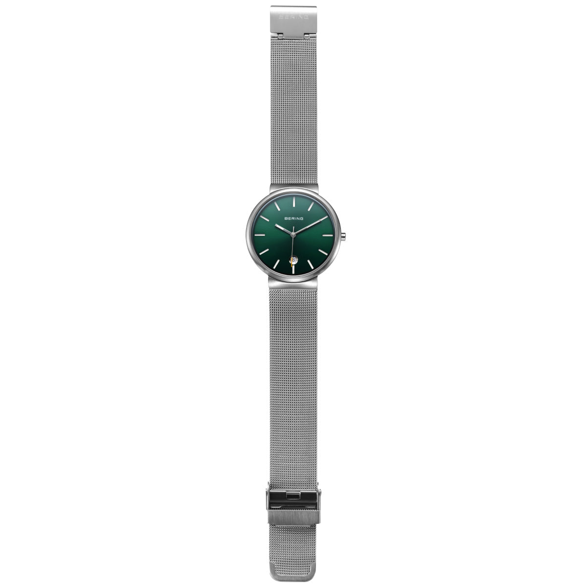 ベーリング BERING 腕時計 クラシック スカンジナビアン カービングメッシュ グリーン Unisex Classic Curving Mesh Green 11035-008【2025 新作】