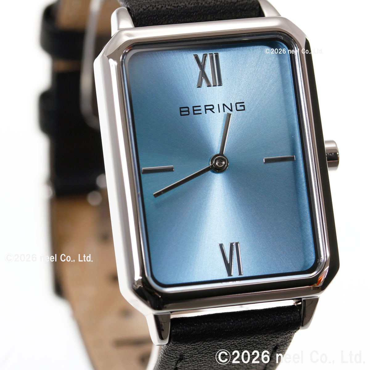 ベーリング BERING 腕時計 レディース クラシック レクタングル レザー アイスブルー Ladies Unisex Classic Rectangle Leather 17423-408