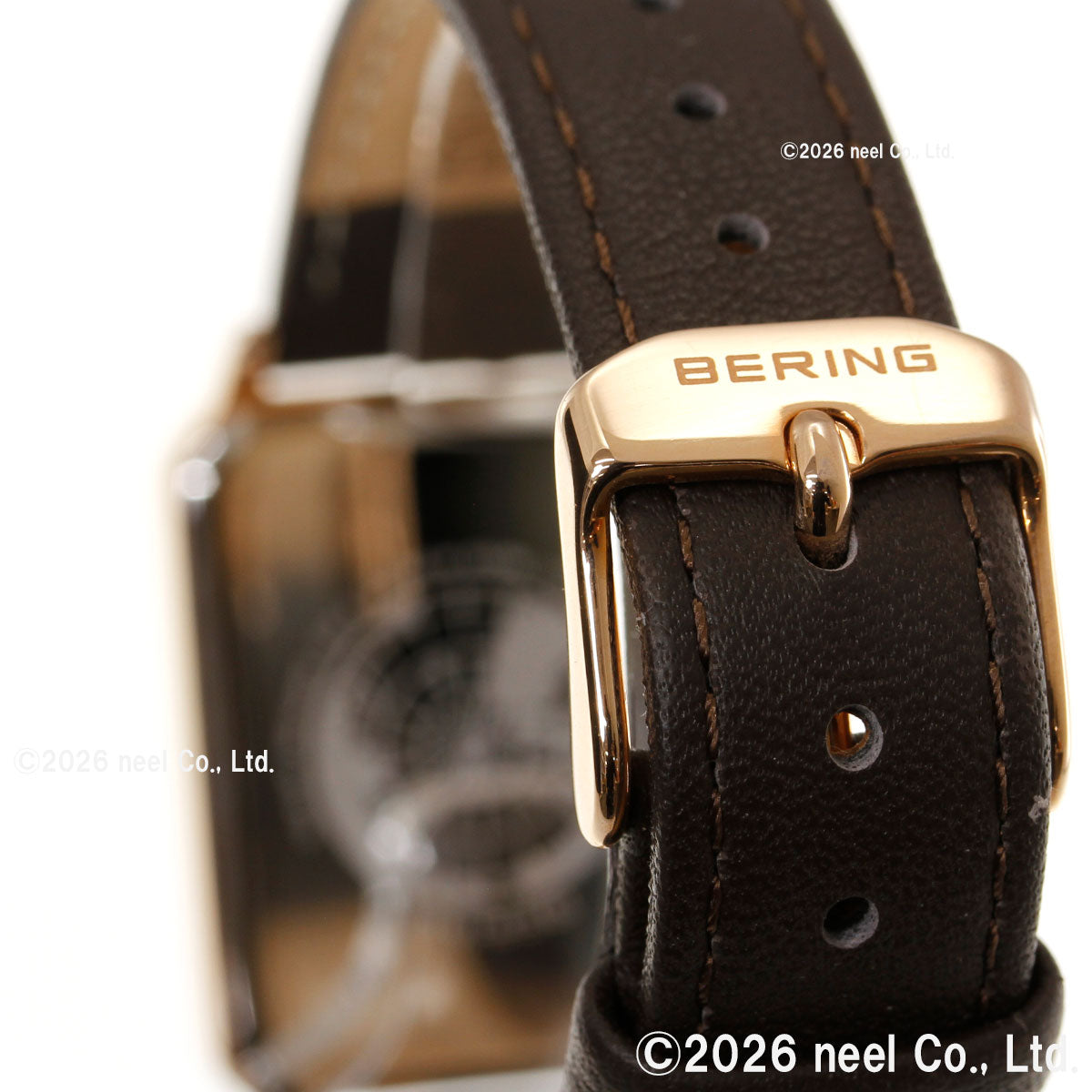 ベーリング BERING 腕時計 レディース クラシック レクタングル レザー ブラウン Ladies Unisex Classic Rectangle Leather 17423-565