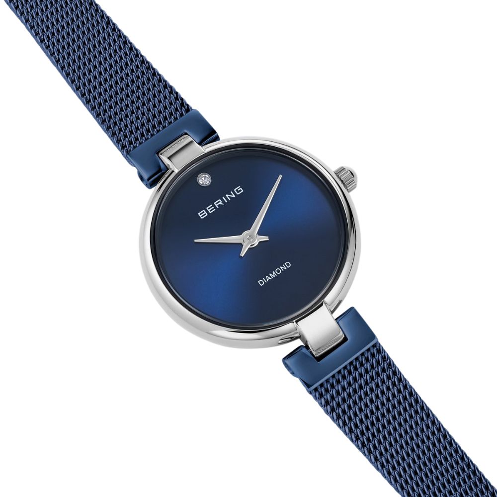 ベーリング BERING 腕時計 レディース クラシック ダイヤモンド ブルー Ladies Watch Classic Diamond Blue 17724-307【2026 新作】