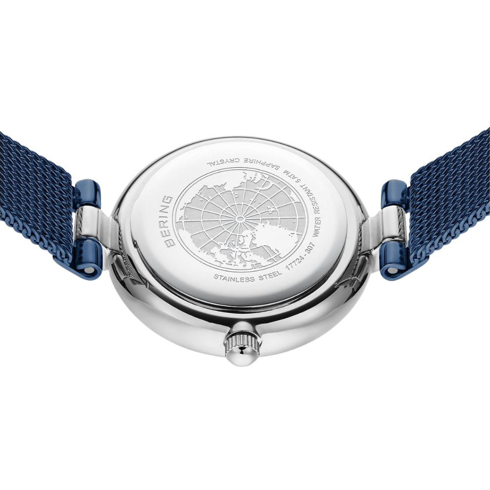 ベーリング BERING 腕時計 レディース クラシック ダイヤモンド ブルー Ladies Watch Classic Diamond Blue 17724-307【2026 新作】