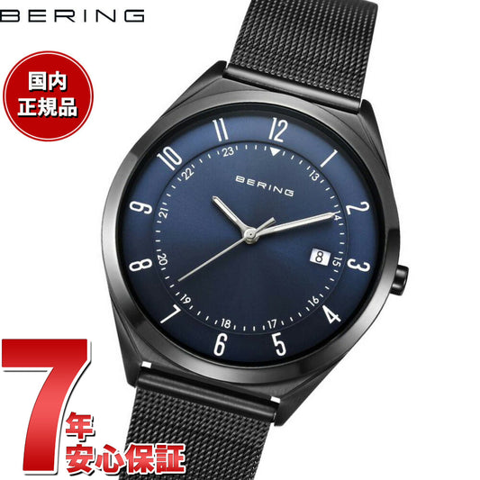 ベーリング BERING 腕時計 メンズ ウルトラスリム メッシュベルト ブルー×ブラック Mens Unisex Ultra Slim 18738-227