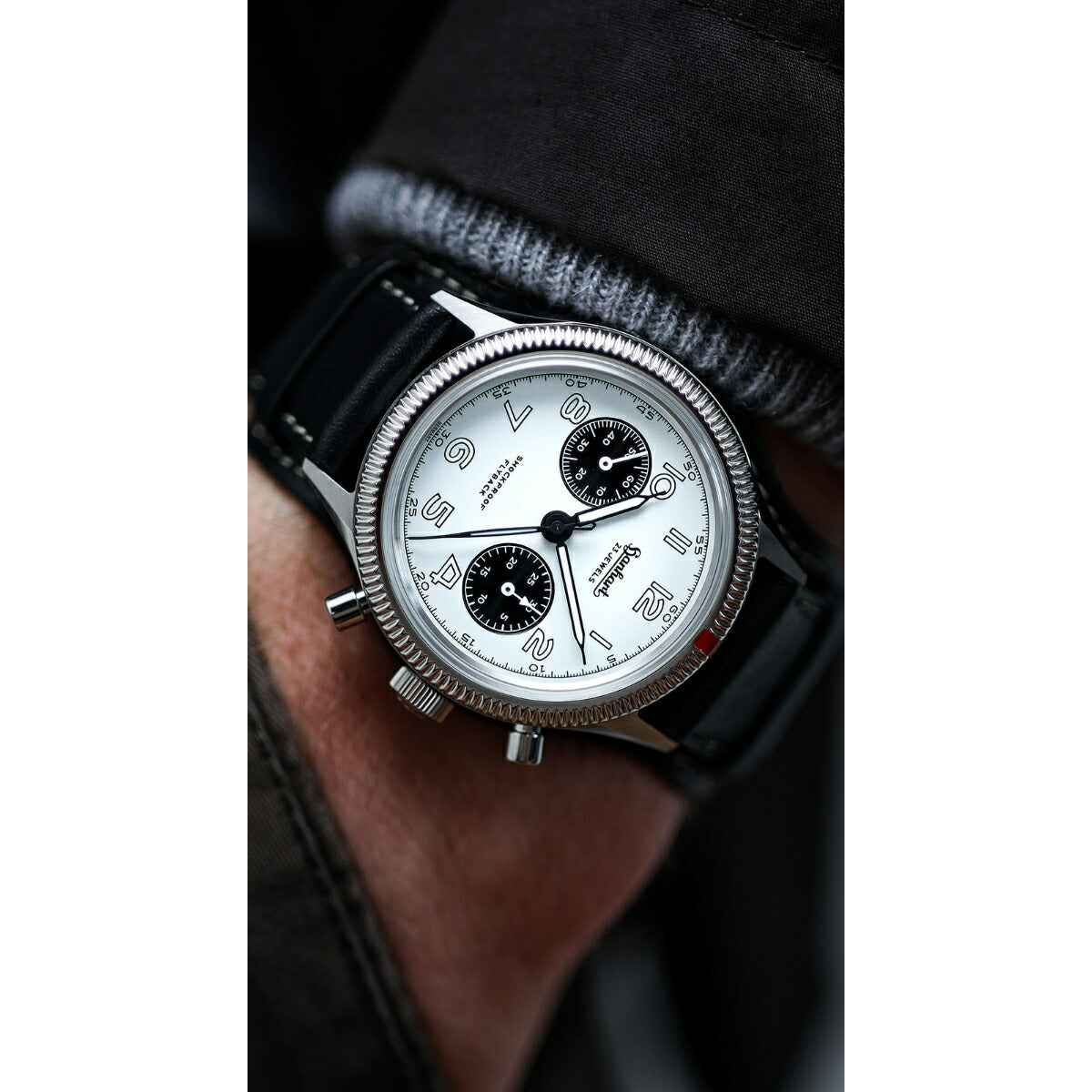 ハンハルト hanhart 腕時計 メンズ パイオニア 417ES フライバック パンダ 42 PIONEER 417ES Flyback Panda 42 手巻き 1H721.201-7010