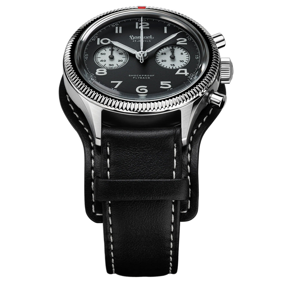ハンハルト hanhart 腕時計 メンズ パイオニア 417ES フライバック リバース パンダ 42 PIONEER 417ES Flyback Reverse Panda 42 手巻き 1H721.211-7010