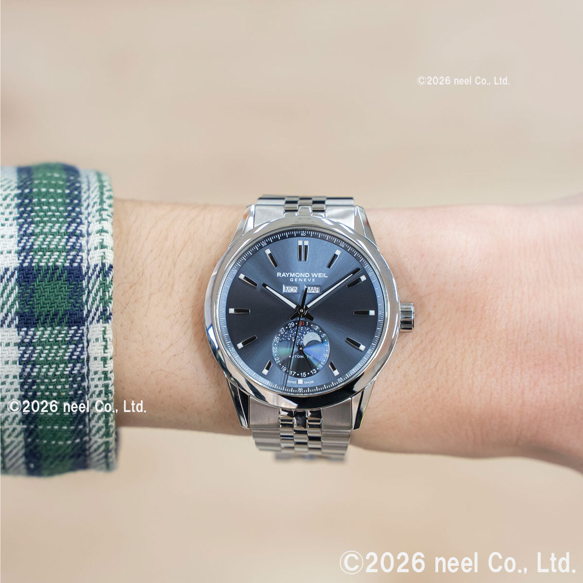 レイモンド ウェイル RAYMOND WEIL フリーランサー FREELANCER 腕時計 メンズ 自動巻き ムーンフェイズ 2766-ST-50001【60回分割手数料無料！】