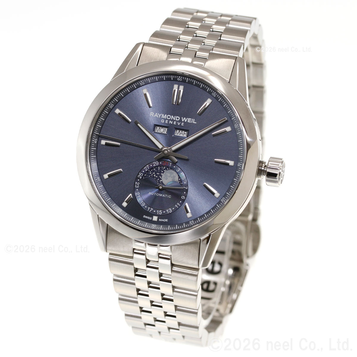 レイモンド ウェイル RAYMOND WEIL フリーランサー FREELANCER 腕時計 メンズ 自動巻き ムーンフェイズ 2766-ST-50001【60回分割手数料無料！】