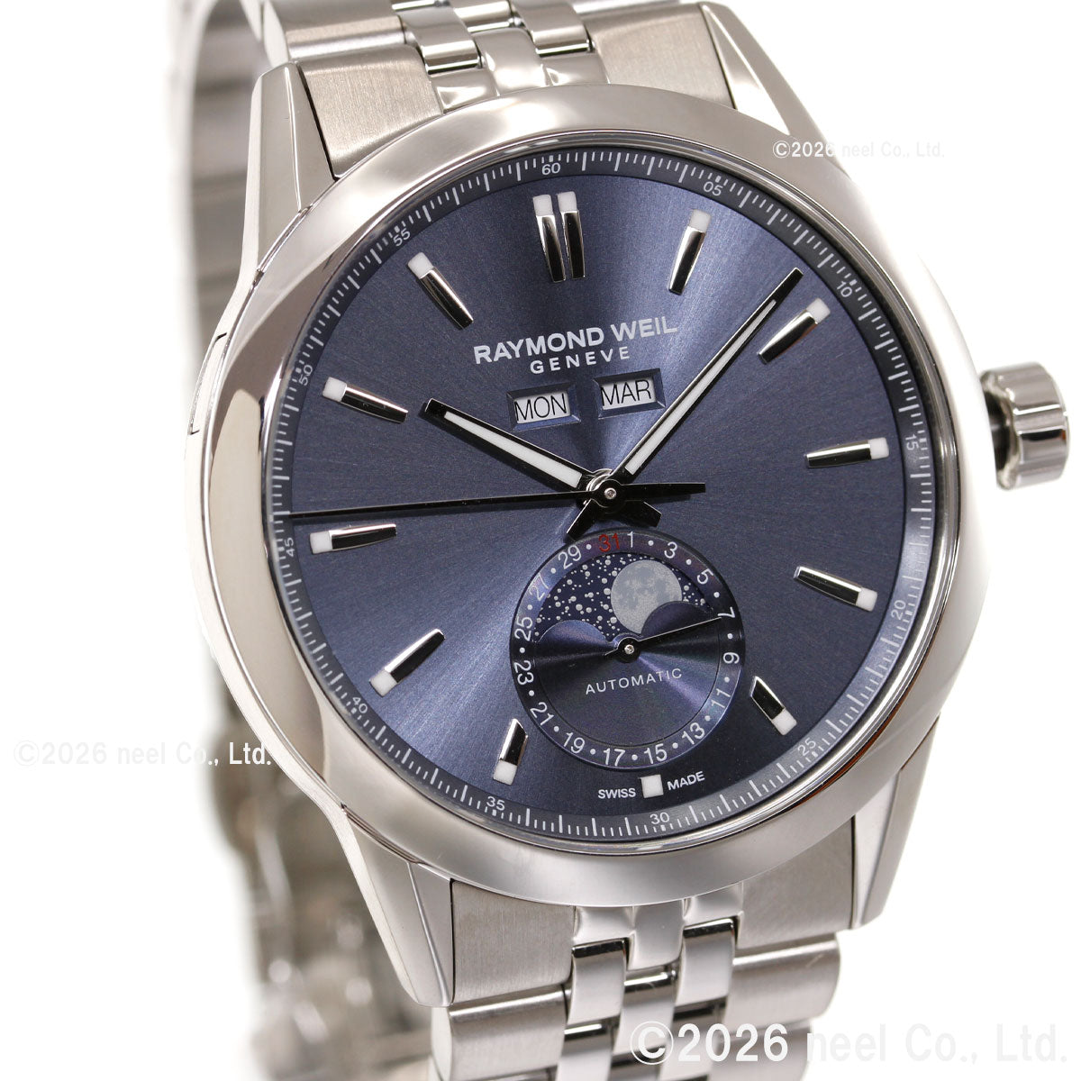レイモンド ウェイル RAYMOND WEIL フリーランサー FREELANCER 腕時計 メンズ 自動巻き ムーンフェイズ 2766-ST-50001【60回分割手数料無料！】