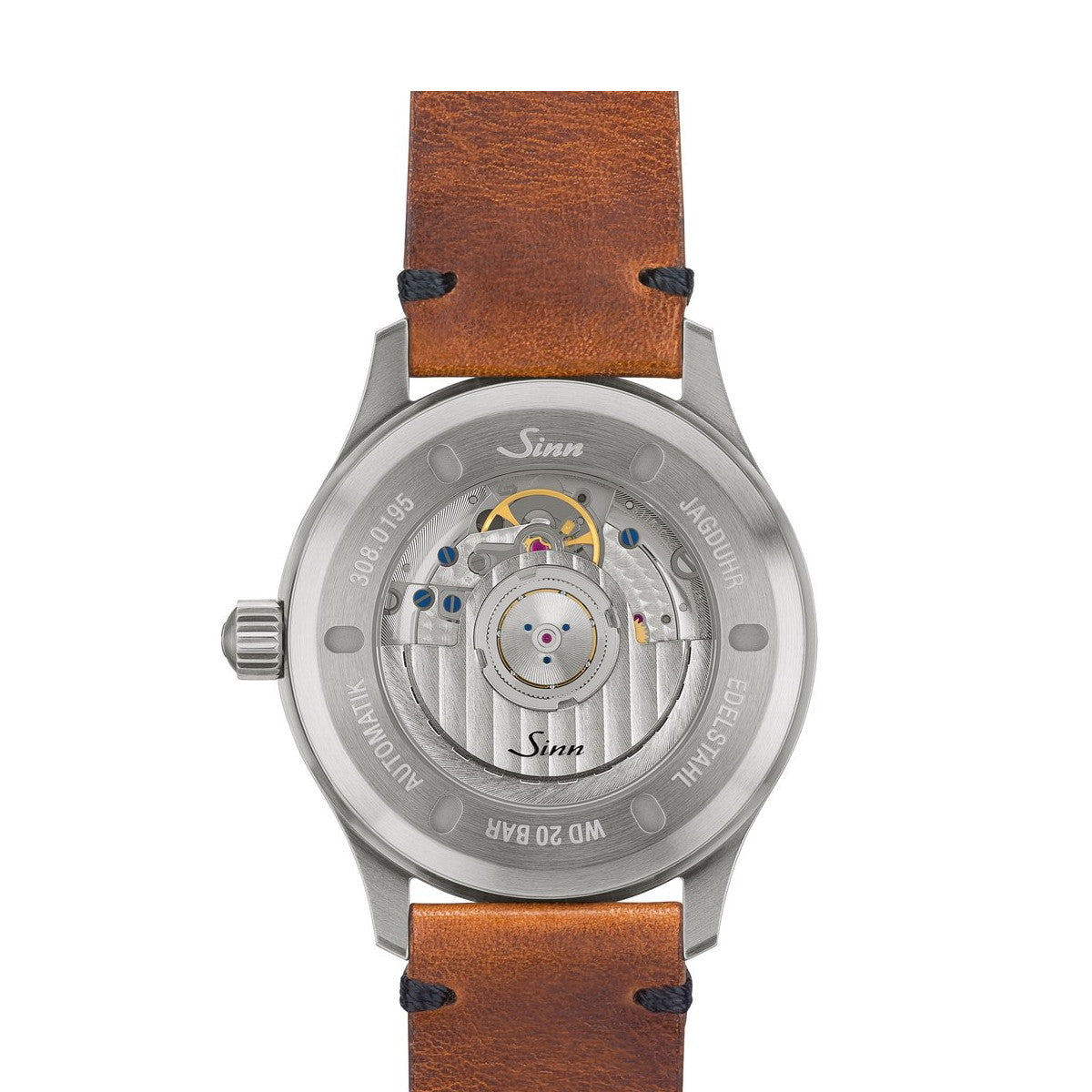 Sinn ジン 308 Hunting Watch 自動巻き 腕時計 メンズ Instrument Watches インストゥルメント ウォッチ ヴィンテージカウレザー ブラウン Vステッチ ドイツ製