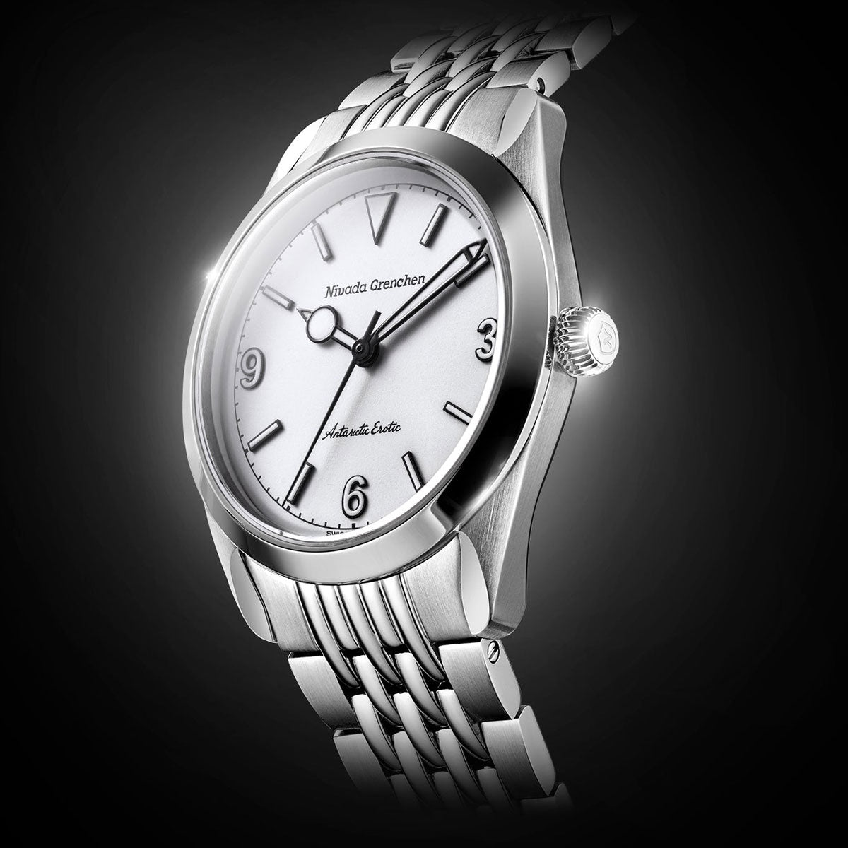 ニバダ グレンヒェン NIVADA GRENCHEN ANTARCTIC EROTIC COLLECTION WHITE 腕時計 メンズ 手巻き 320692M04【60回分割手数料無料！】