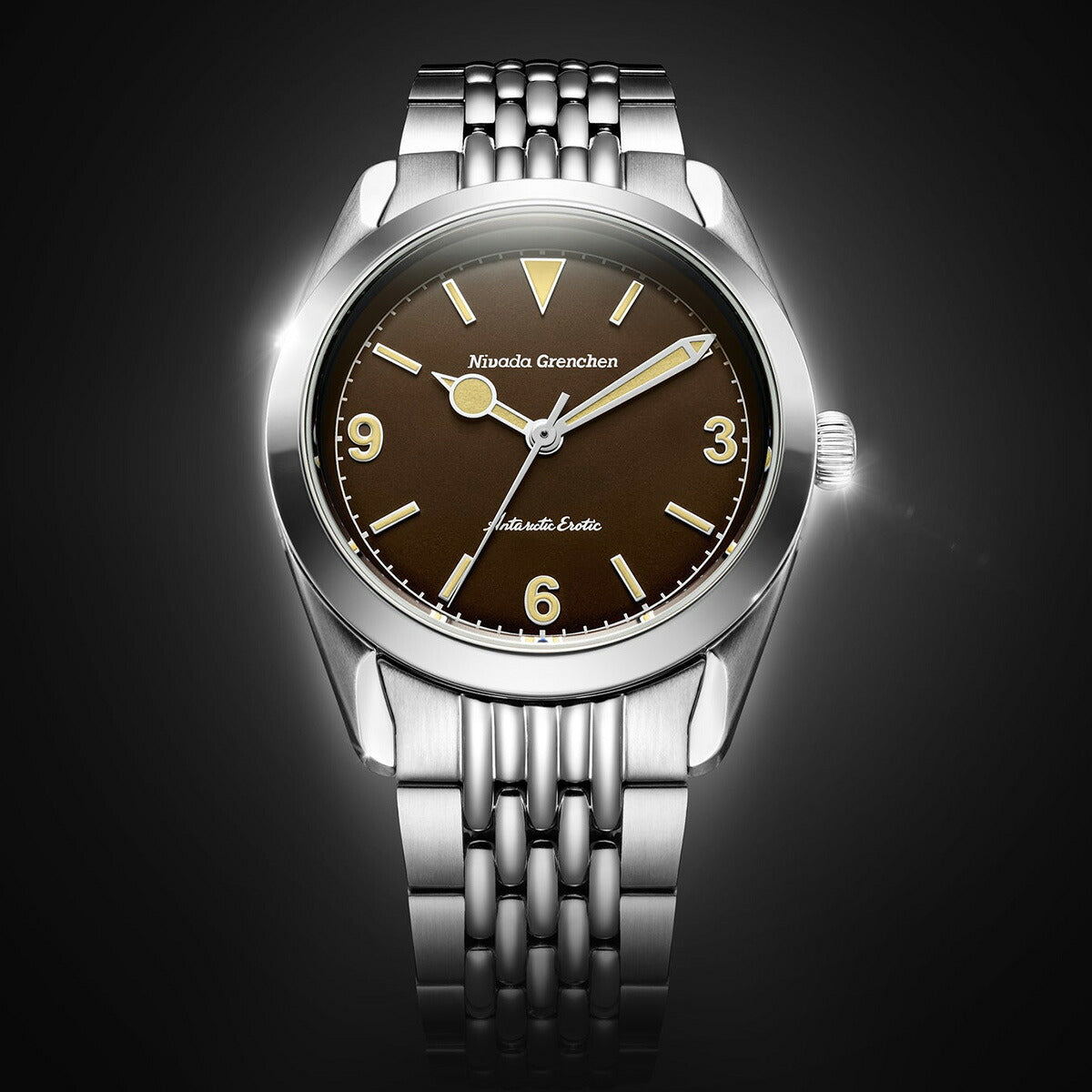 ニバダ グレンヒェン NIVADA GRENCHEN ANTARCTIC EROTIC COLLECTION BROWN 腕時計 メンズ 手巻き 320693M04【60回分割手数料無料！】