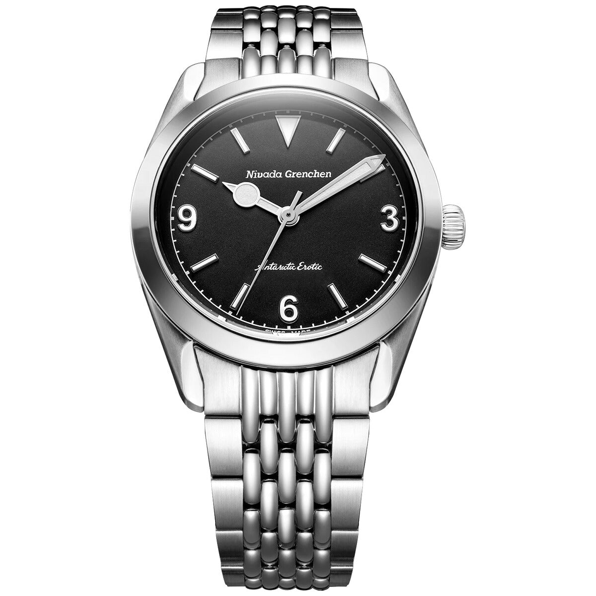 ニバダ グレンヒェン NIVADA GRENCHEN ANTARCTIC EROTIC COLLECTION BLACK 腕時計 メンズ 手巻き 320694M04【60回分割手数料無料！】