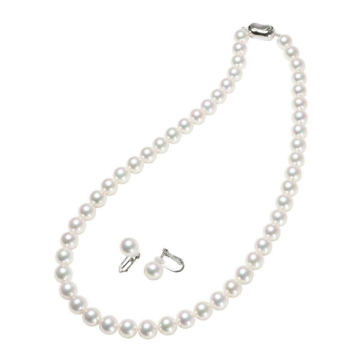 パール ネックレス＆イヤリング 7.5～8mm 3PLGGC75E GGC鑑別書付