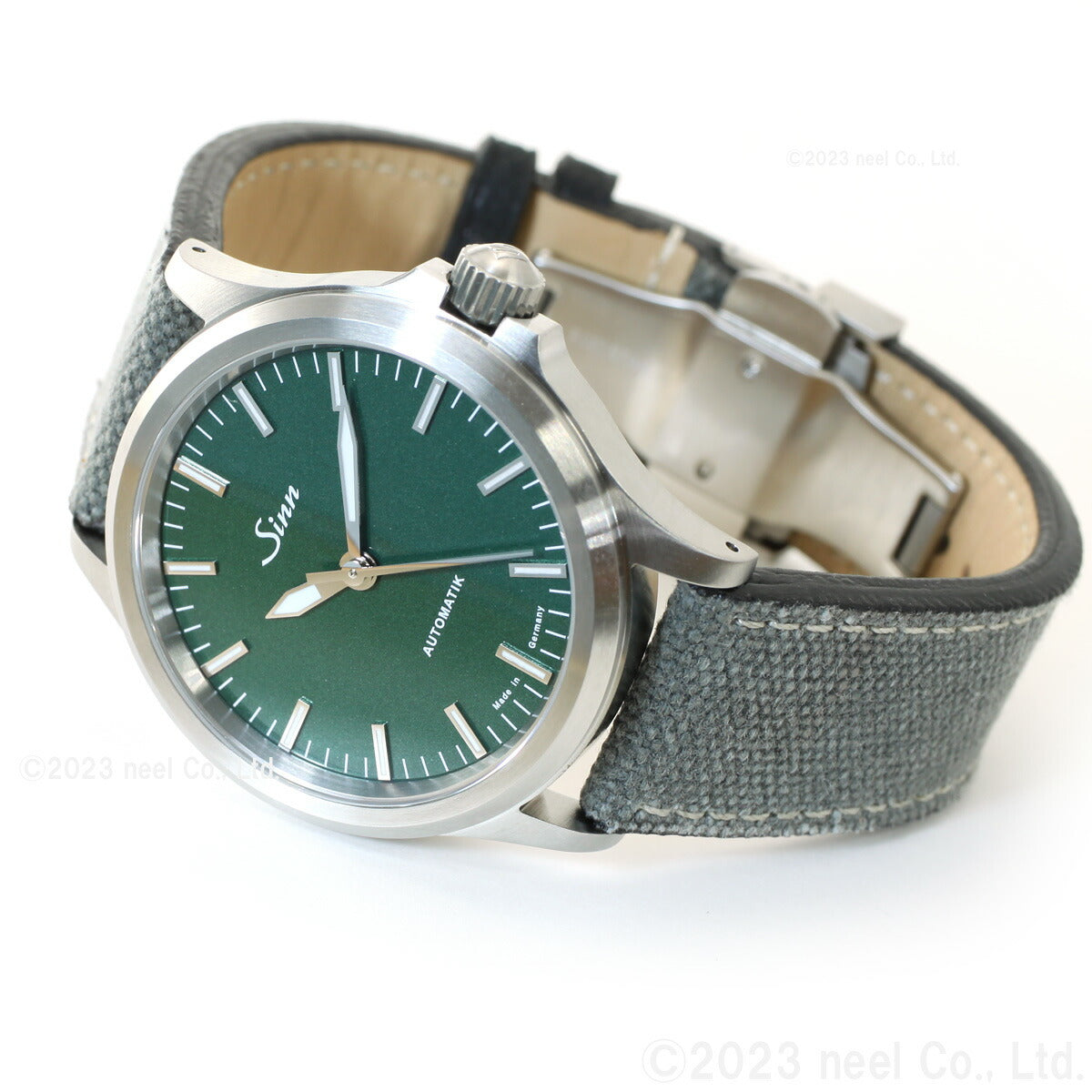 【60回分割手数料無料！】Sinn ジン 556 Emerald Green 自動巻き 腕時計 メンズ Instrument Watches インストゥルメント ウォッチ エメラルドグリーン キャンバスレザーストラップ ドイツ製