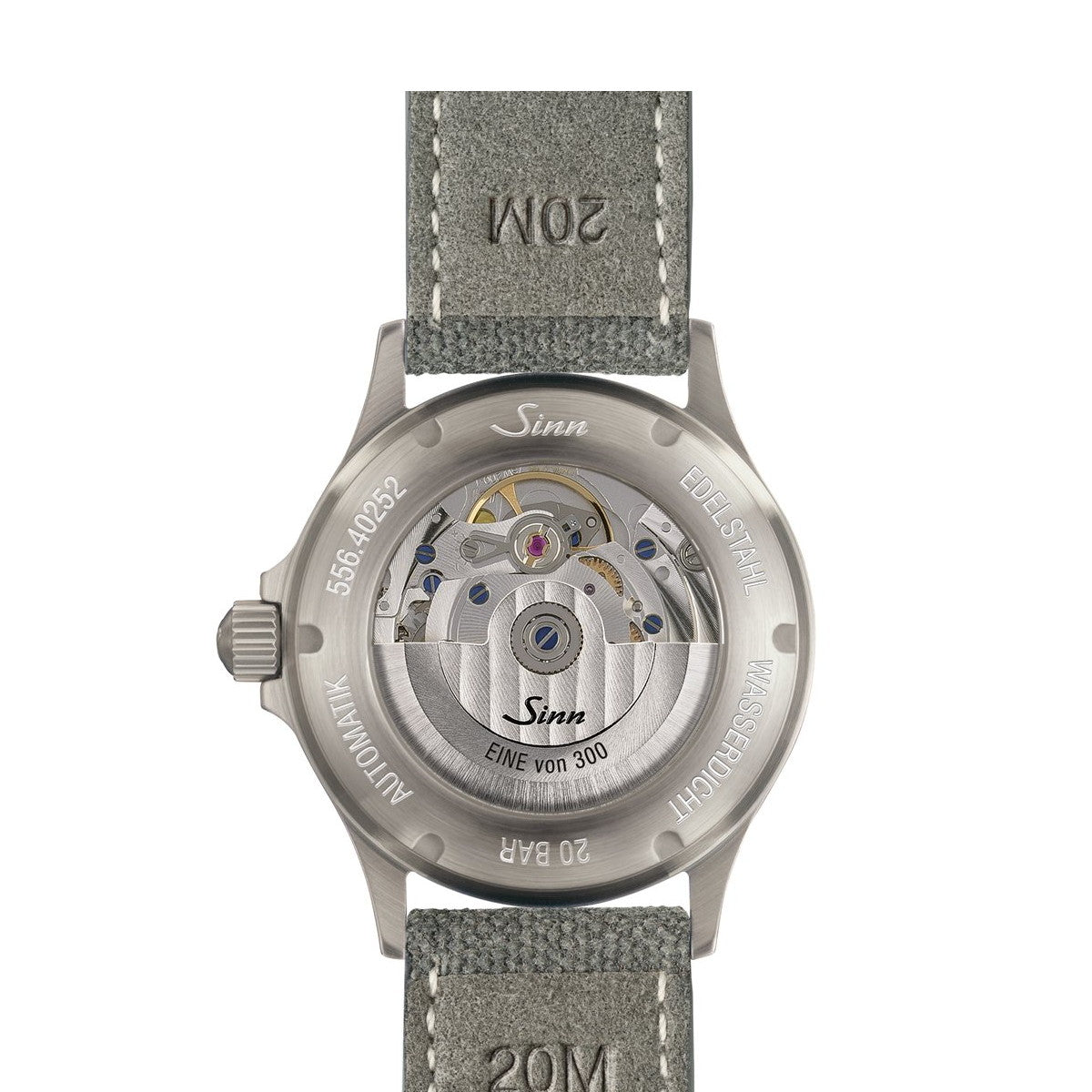 Sinn ジン 556 Ice Blue 自動巻き 世界限定300本 腕時計 メンズ レディース Pilot Watches パイロットウォッチ キャンバスレザーストラップ グレー ドイツ製