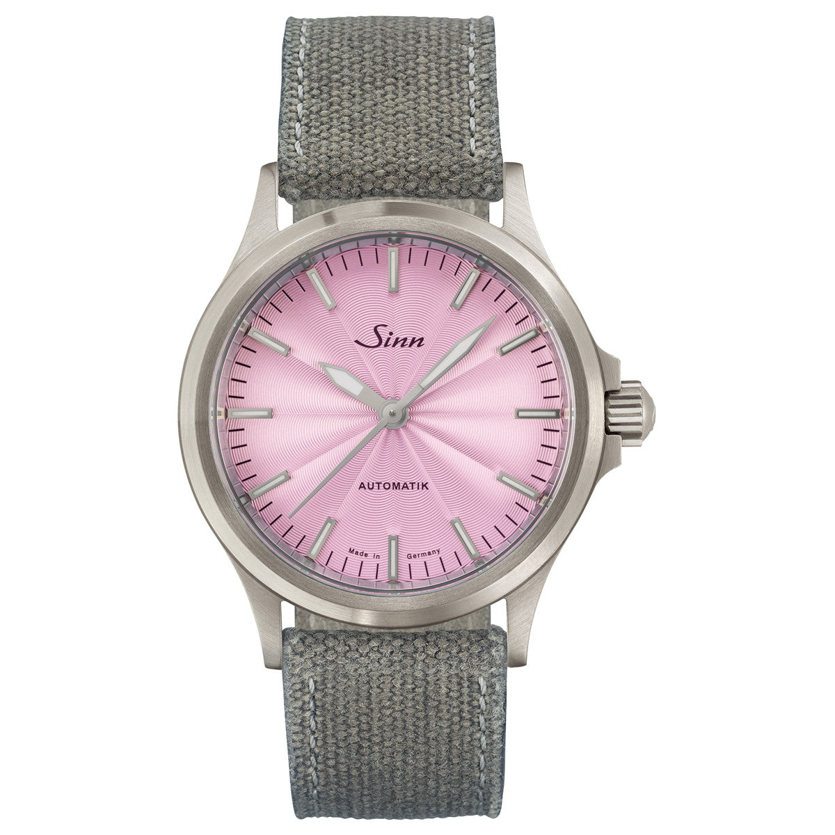Sinn ジン 556 Mauve 自動巻き 世界限定300本 腕時計 メンズ レディース Pilot Watches パイロットウォッチ キャンバスレザーストラップ グレー ドイツ製