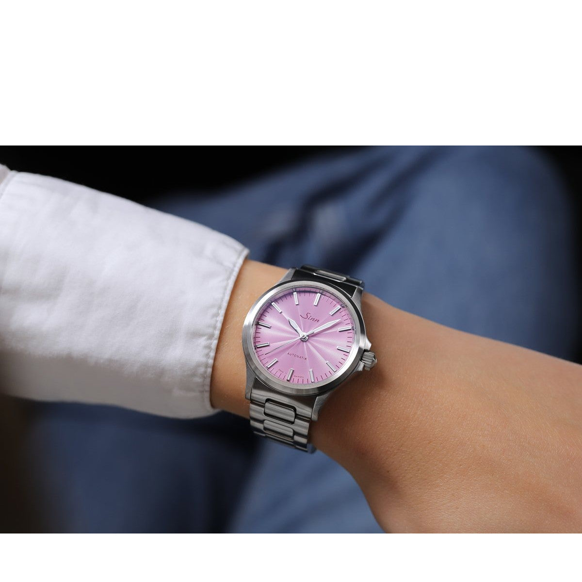Sinn ジン 556 Mauve 自動巻き 世界限定300本 腕時計 メンズ レディース Pilot Watches パイロットウォッチ ファインアジャスト付きブレスレット ドイツ製