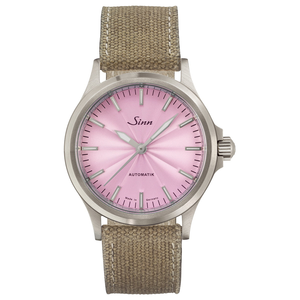 Sinn ジン 556 Mauve 自動巻き 世界限定300本 腕時計 メンズ レディース Pilot Watches パイロットウォッチ キャンバスレザーストラップ サンドカラー ドイツ製