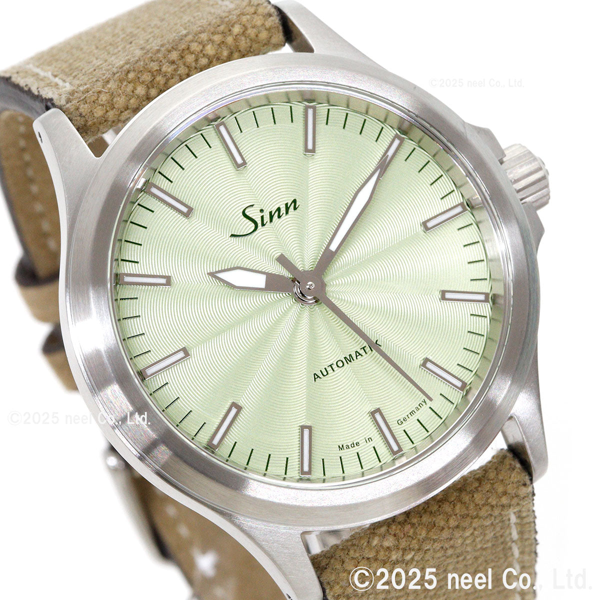 Sinn ジン 556 Sage 自動巻き 限定 腕時計 Pilot Watches パイロットウォッチ キャンバスレザーストラップ グレー ドイツ製【60回分割手数料無料！】