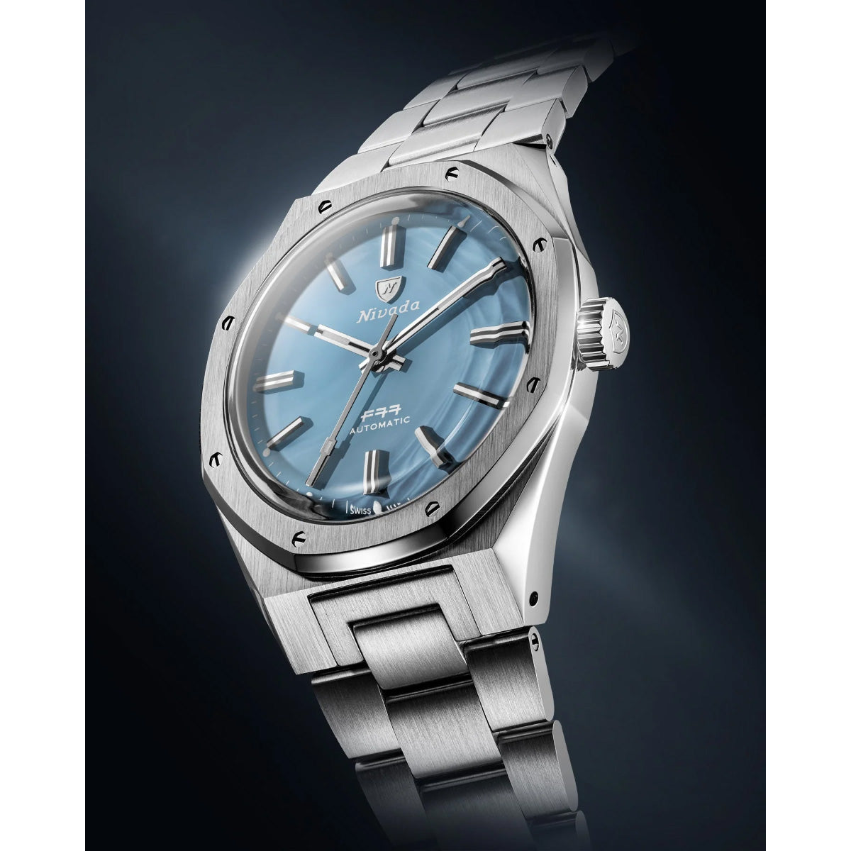 ニバダ グレンヒェン NIVADA GRENCHEN F77 MK2 ストーンダイヤル 100YEARS EDITION アイスアゲート ブレスレット 腕時計 メンズ 68061A77 限定【60回分割手数料無料！】【2026 新作】