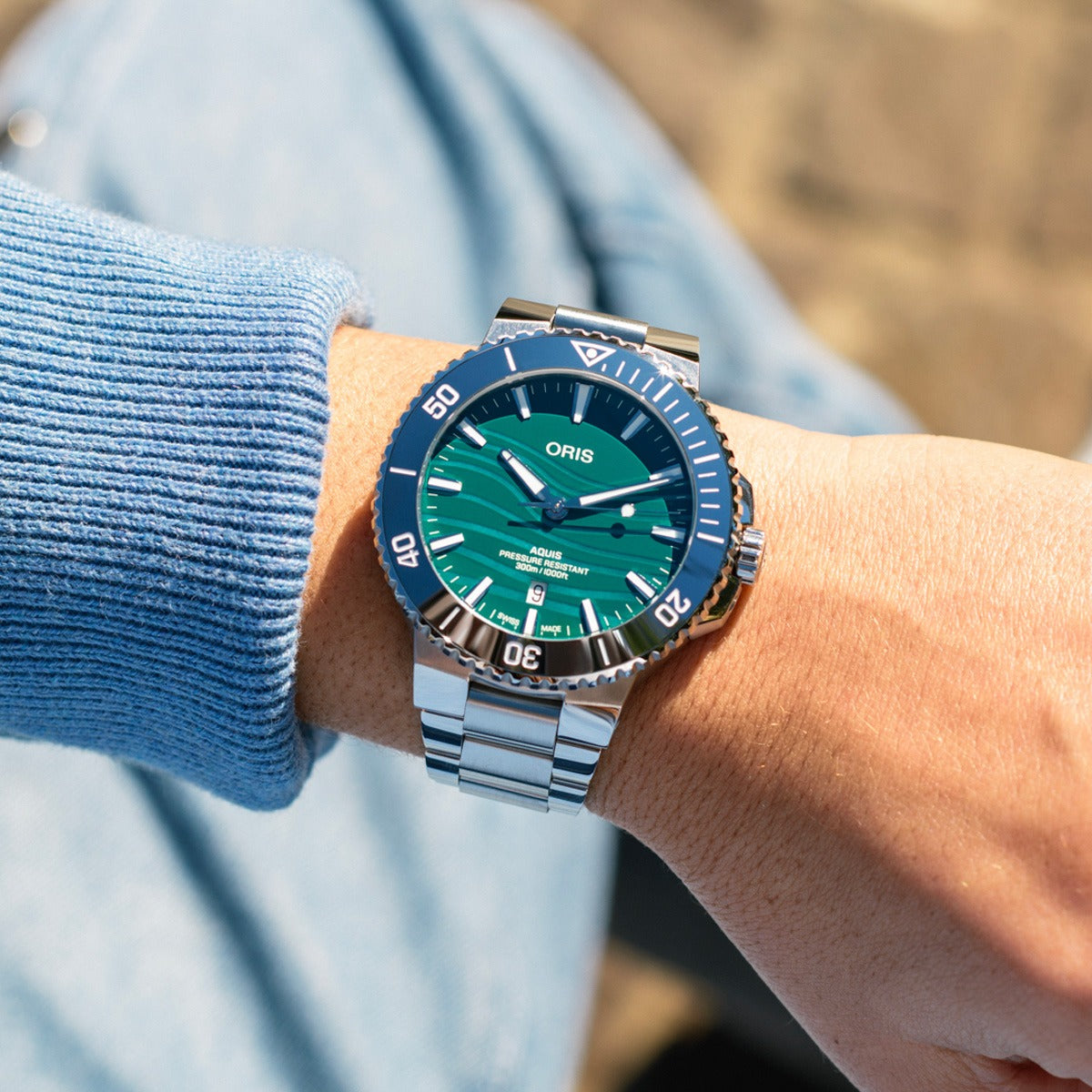 オリス ORIS 長江スナメリ リミテッドエディション YANGTZE JIANGTUN LIMITED EDITION 腕時計 メンズ 自動巻 限定 01 733 7789 4197-Set【60回分割手数料無料！】