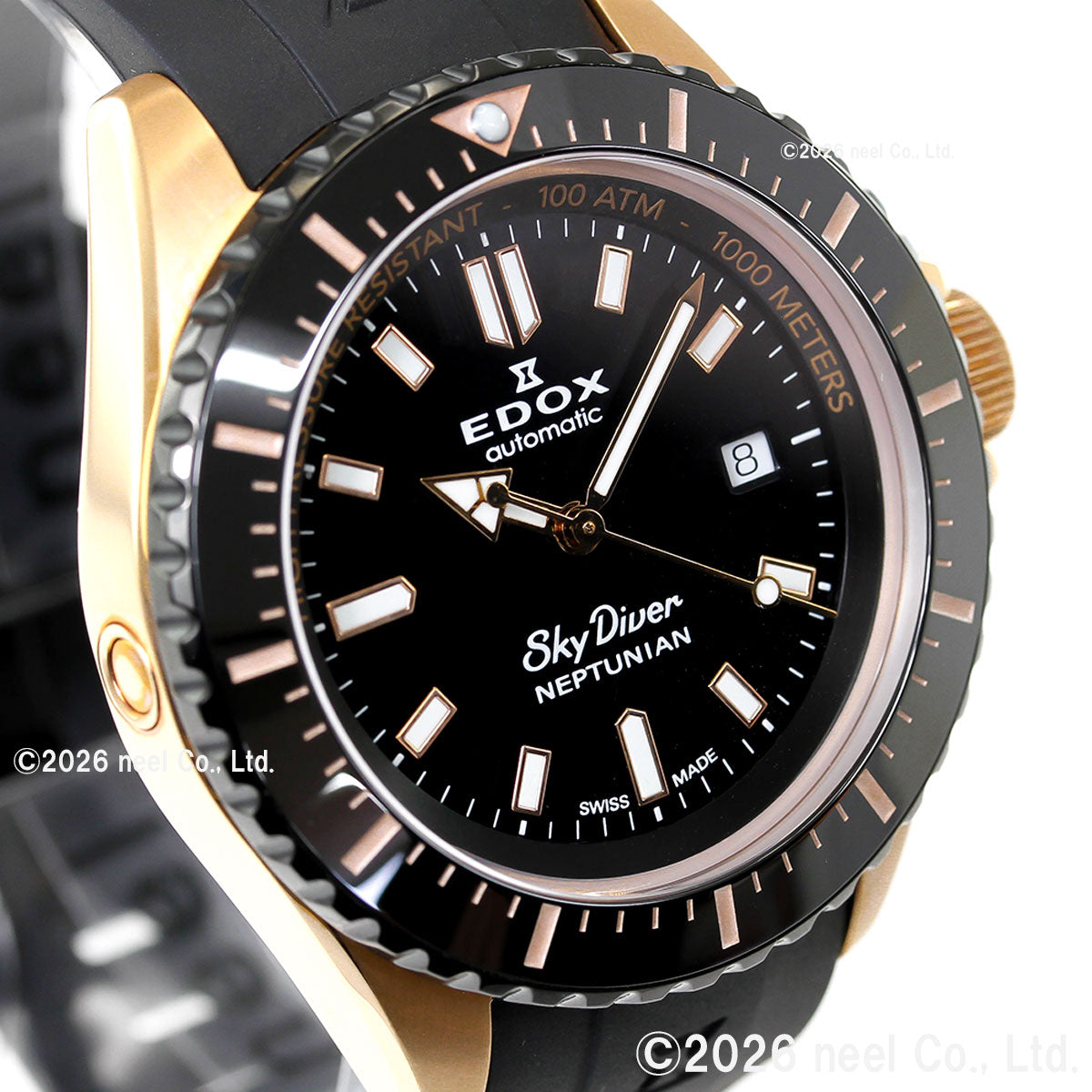 エドックス EDOX ネプチュニアン オートマティック 腕時計 メンズ 自動巻き ダイバーズウォッチ 80120-37RNNCA-NIR NEPTUNIAN【60回分割手数料無料！】