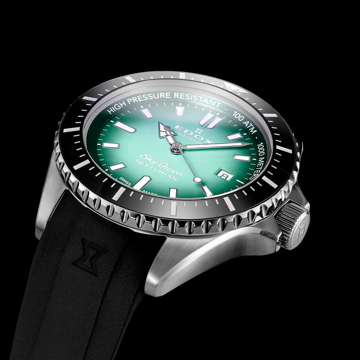 エドックス EDOX ネプチュニアン オートマティック 腕時計 メンズ 自動巻き ダイバーズウォッチ 80120-3NCA-VDN NEPTUNIAN【60回分割手数料無料！】