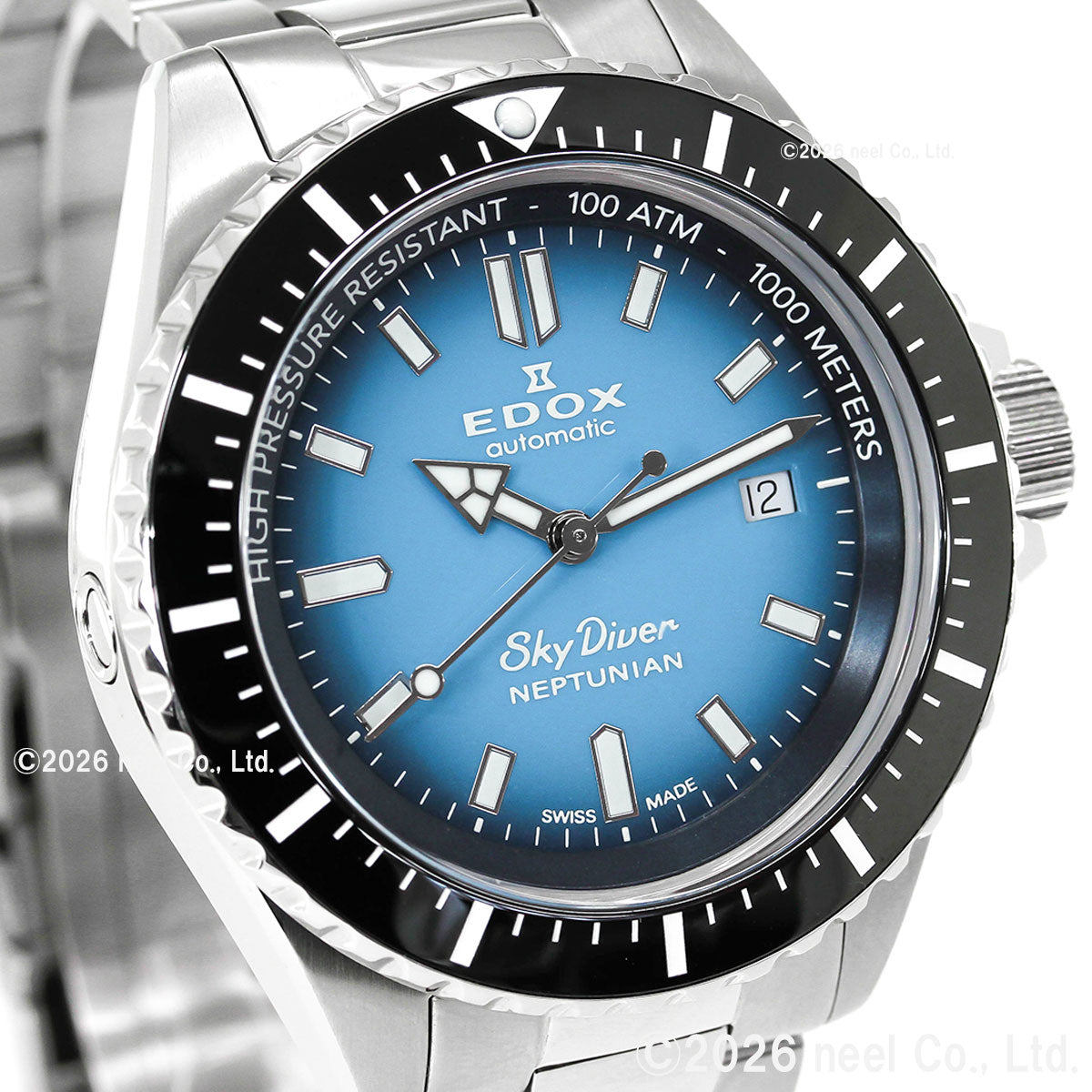 エドックス EDOX ネプチュニアン オートマティック 腕時計 メンズ 自動巻き ダイバーズウォッチ 80120-3NM-BUIDN NEPTUNIAN【60回分割手数料無料！】