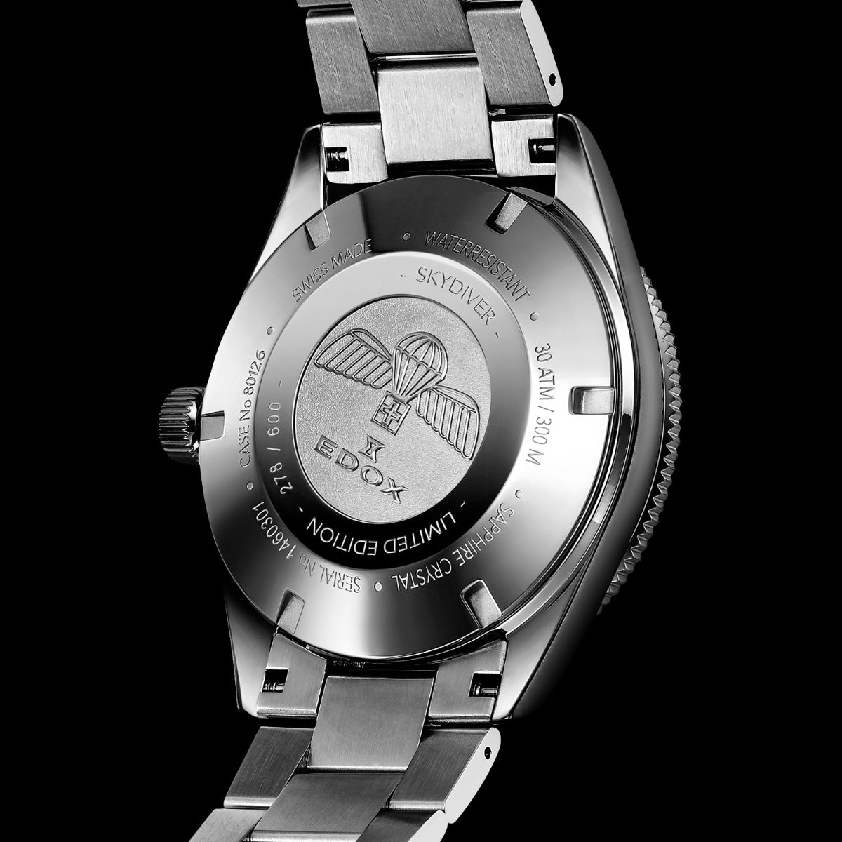 エドックス EDOX スカイダイバー デイト オートマティック リミテッドエディション 腕時計 メンズ 自動巻き ミリタリーウォッチ 世界限定600本 80126-3BUM-BUIN SKYDIVER【60回分割手数料無料！】
