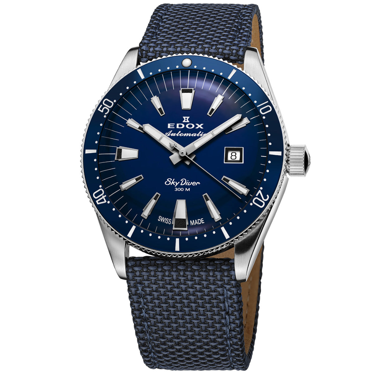 エドックス EDOX スカイダイバー デイト オートマティック リミテッドエディション 腕時計 メンズ 自動巻き ミリタリーウォッチ 世界限定600本 80126-3BUM-BUIN SKYDIVER【60回分割手数料無料！】