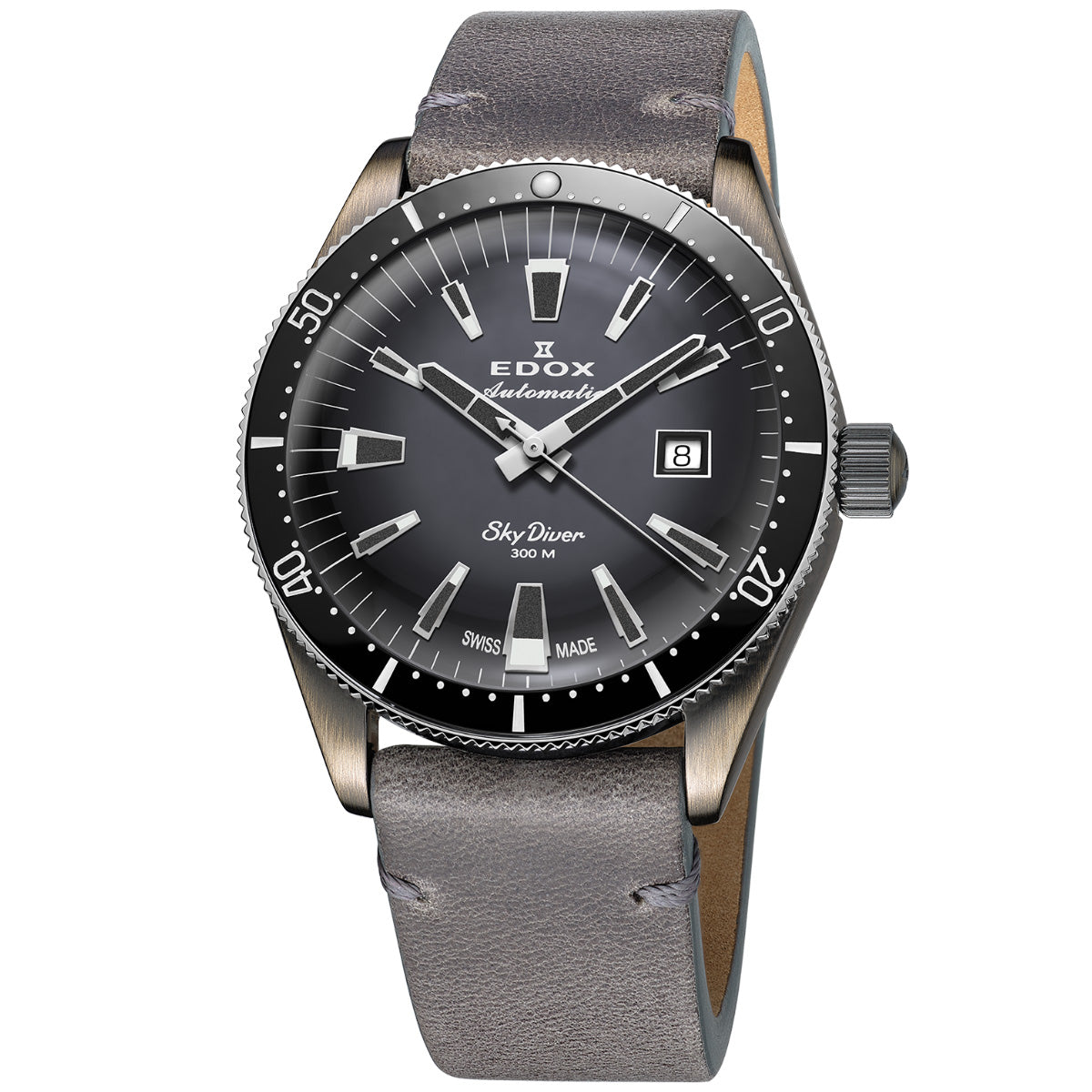 エドックス EDOX スカイダイバー デイト オートマティック リミテッドエディション 腕時計 メンズ 自動巻き ミリタリーウォッチ 世界限定600本 80126-3VIN-GDN SKYDIVER【60回分割手数料無料！】