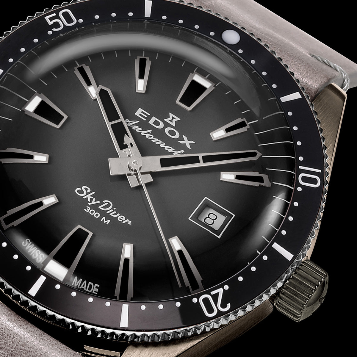 エドックス EDOX スカイダイバー デイト オートマティック リミテッドエディション 腕時計 メンズ 自動巻き ミリタリーウォッチ 世界限定600本 80126-3VIN-GDN SKYDIVER【60回分割手数料無料！】