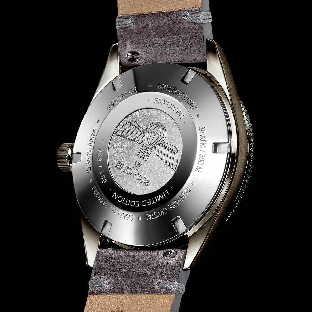 エドックス EDOX スカイダイバー デイト オートマティック リミテッドエディション 腕時計 メンズ 自動巻き ミリタリーウォッチ 世界限定600本 80126-3VIN-GDN SKYDIVER【60回分割手数料無料！】