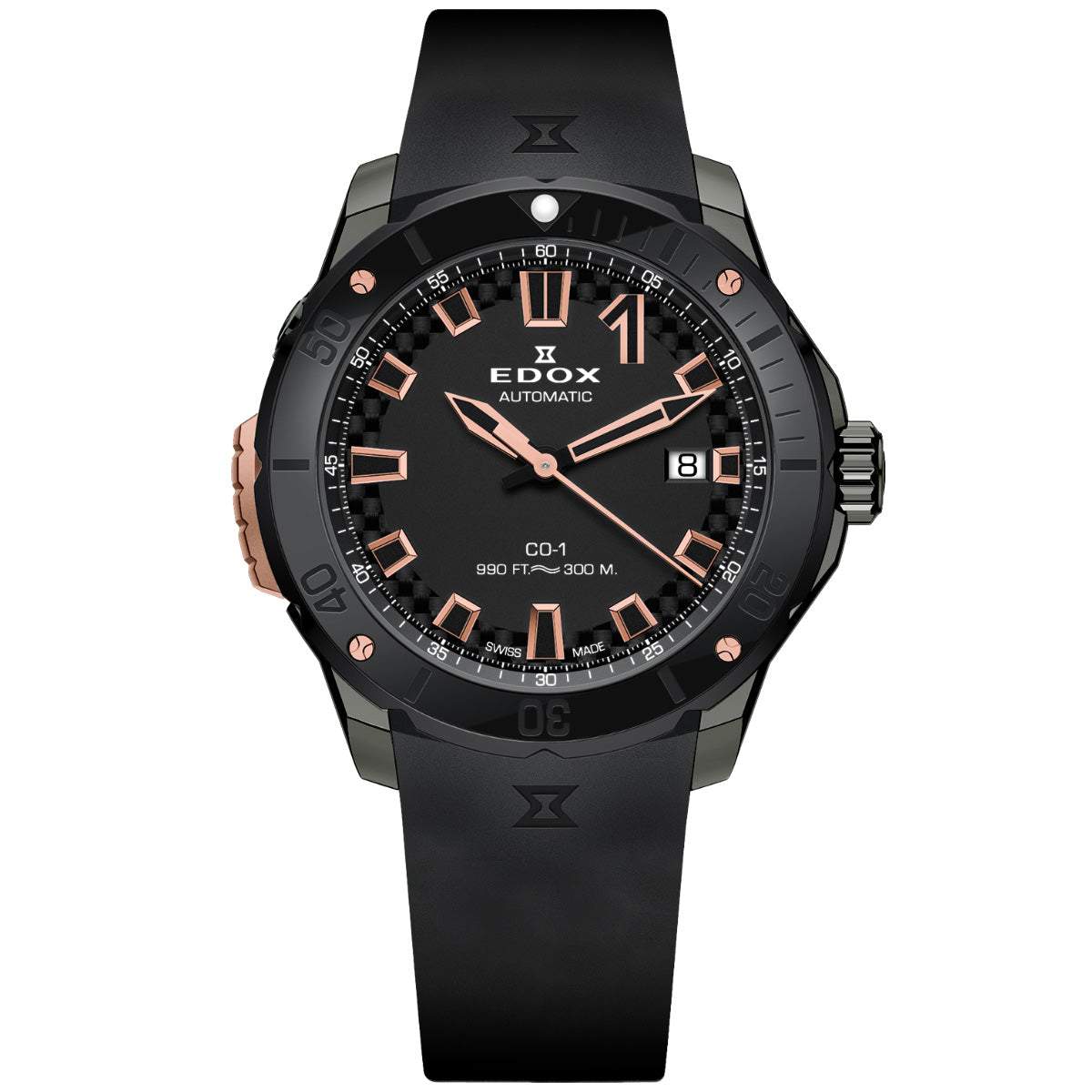 エドックス EDOX クロノオフショア1 ベゼルロック デイト オートマティック 腕時計 メンズ 自動巻き 80137-37GNR-CANR CHRONOFFSHORE-1【60回分割手数料無料！】