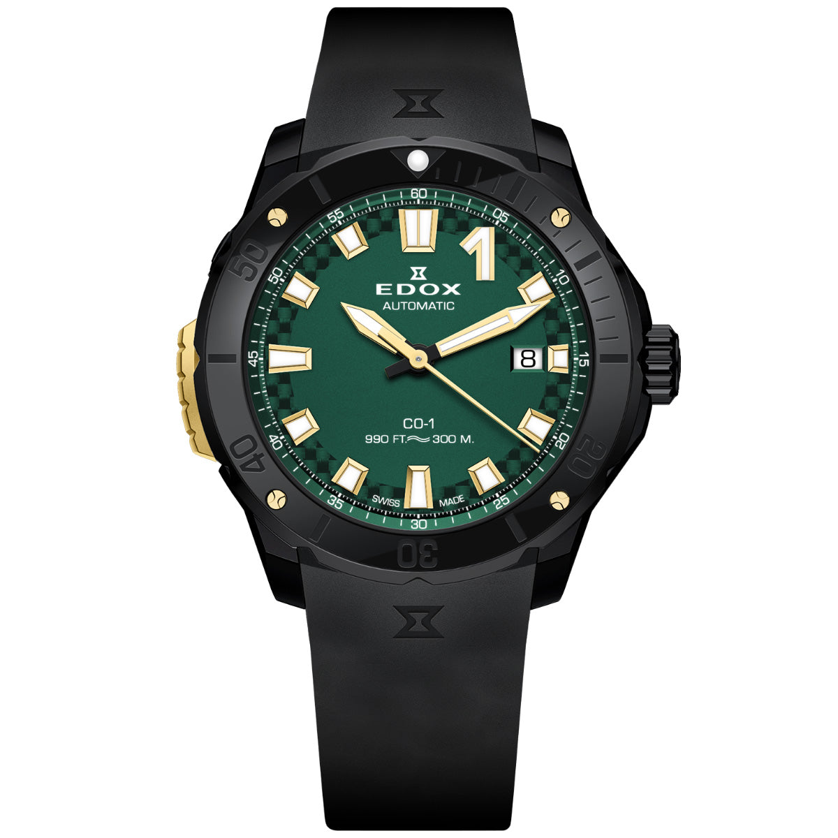エドックス EDOX クロノオフショア1 ベゼルロック デイト オートマティック 腕時計 メンズ 自動巻き 80137-37ND-CAVD CHRONOFFSHORE-1【60回分割手数料無料！】