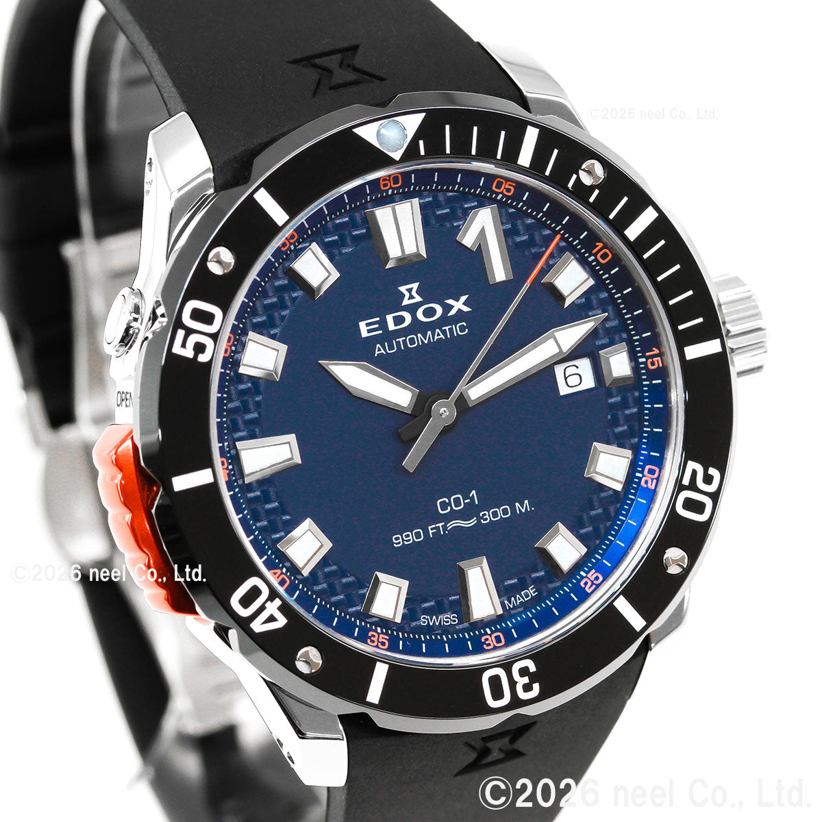 エドックス EDOX クロノオフショア1 ベゼルロック デイト オートマティック 腕時計 メンズ 自動巻き 80137-3NO-CABUN CHRONOFFSHORE-1【60回分割手数料無料！】