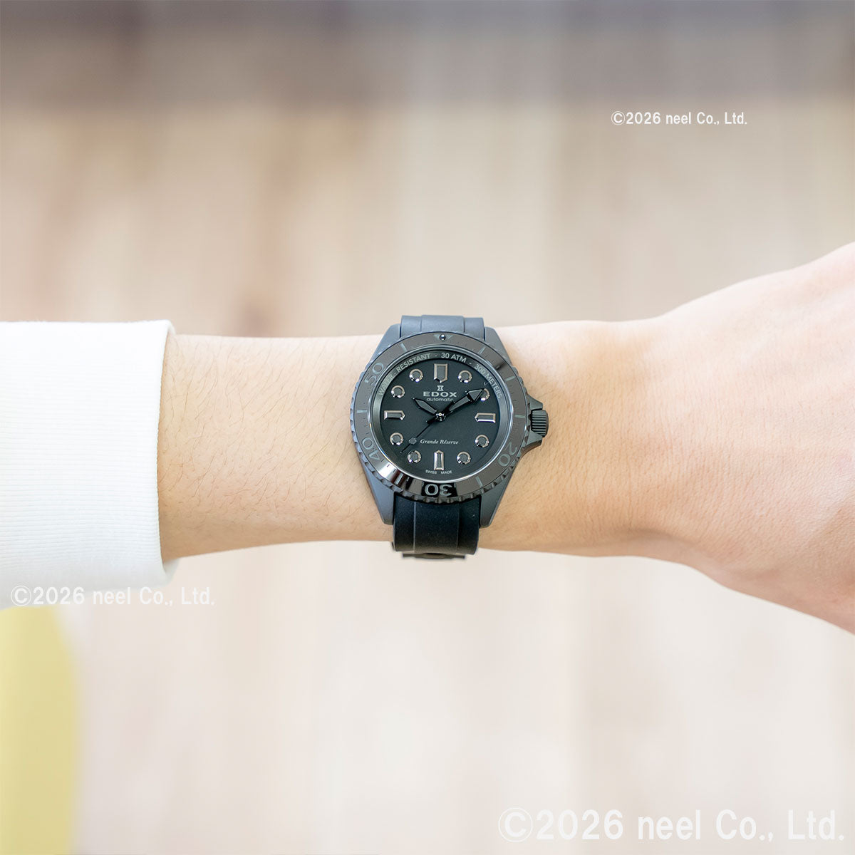 エドックス EDOX ネプチュニアン グランデ リザーブ オートマティック ジャパン リミテッド エディション 腕時計 メンズ 自動巻き ダイバーズウォッチ 日本限定100本 80801-37NCA-NGM NEPTUNIAN【2026 新作】【60回分割手数料無料！】