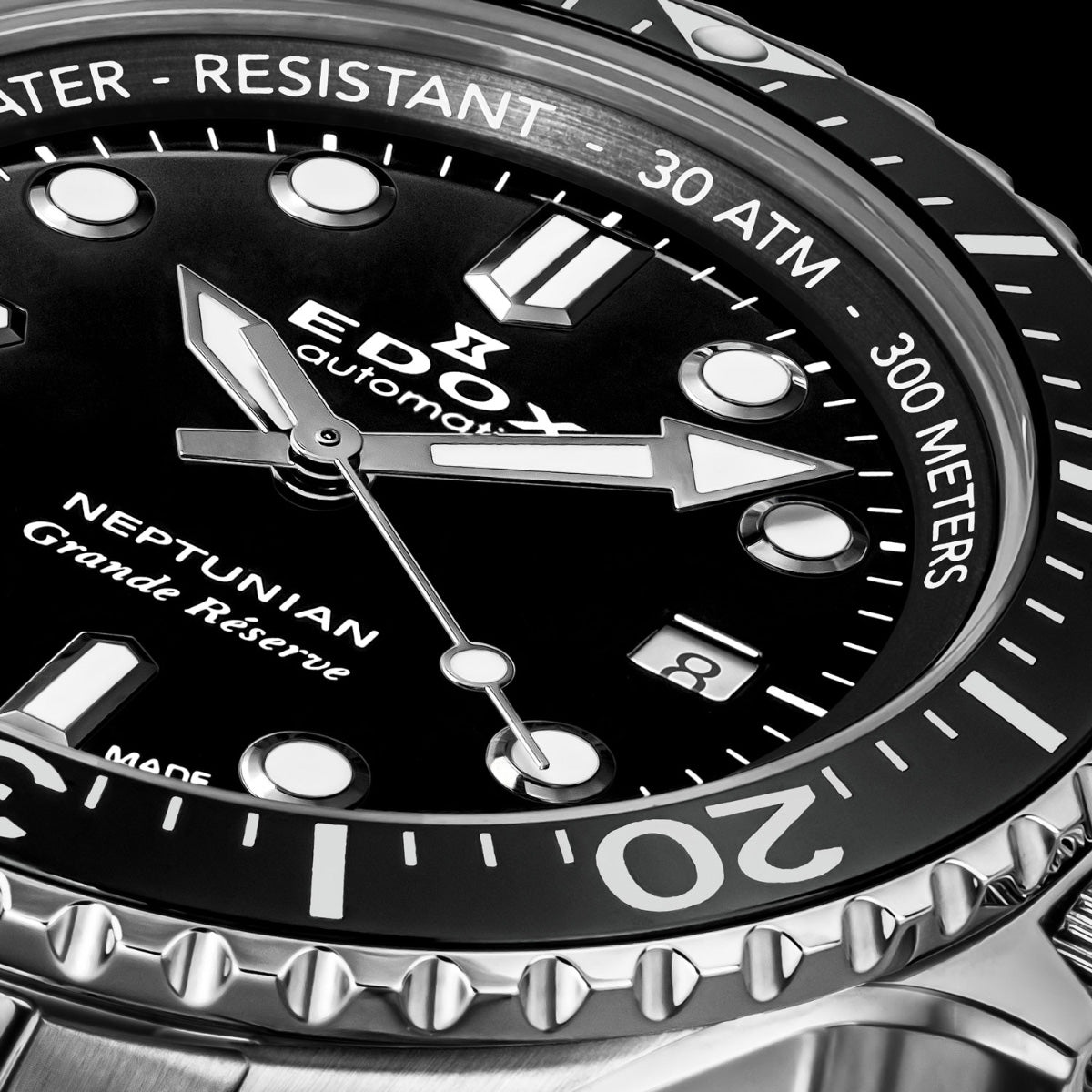エドックス EDOX ネプチュニアン グランデ リザーブ デイト オートマティック 腕時計 メンズ 自動巻き ダイバーズウォッチ 80801-3NM-NIN NEPTUNIAN【60回分割手数料無料！】