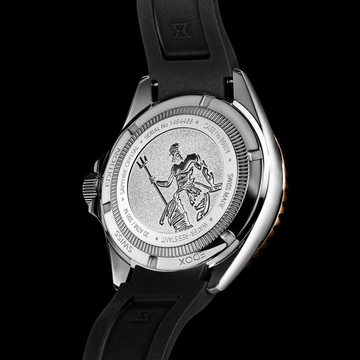 エドックス EDOX ネプチュニアン グランデ リザーブ デイト オートマティック 腕時計 メンズ 自動巻き ダイバーズウォッチ 80801-3NRCA-NIR NEPTUNIAN【60回分割手数料無料！】