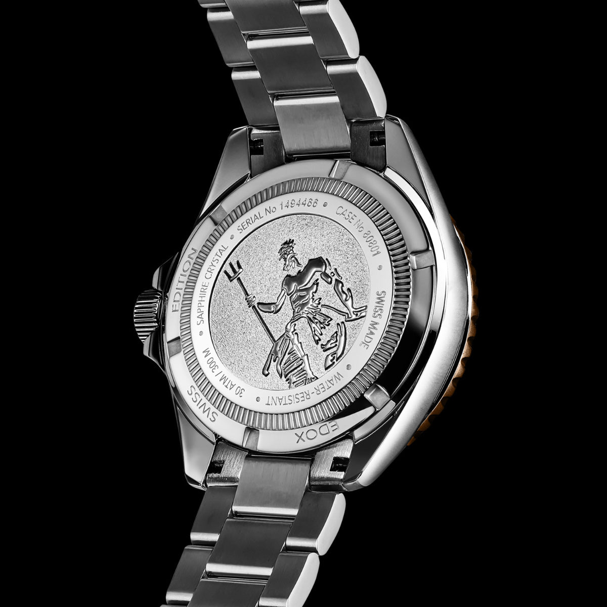 エドックス EDOX ネプチュニアン グランデ リザーブ デイト オートマティック 腕時計 メンズ 自動巻き ダイバーズウォッチ 80801-3NRM-NIR NEPTUNIAN【60回分割手数料無料！】