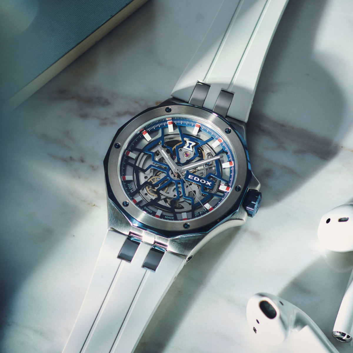 エドックス EDOX デルフィン オリジナル メカノ オートマティック 腕時計 メンズ 自動巻き 85303-357BUCAB-BUIRB DELFIN【60回分割手数料無料！】