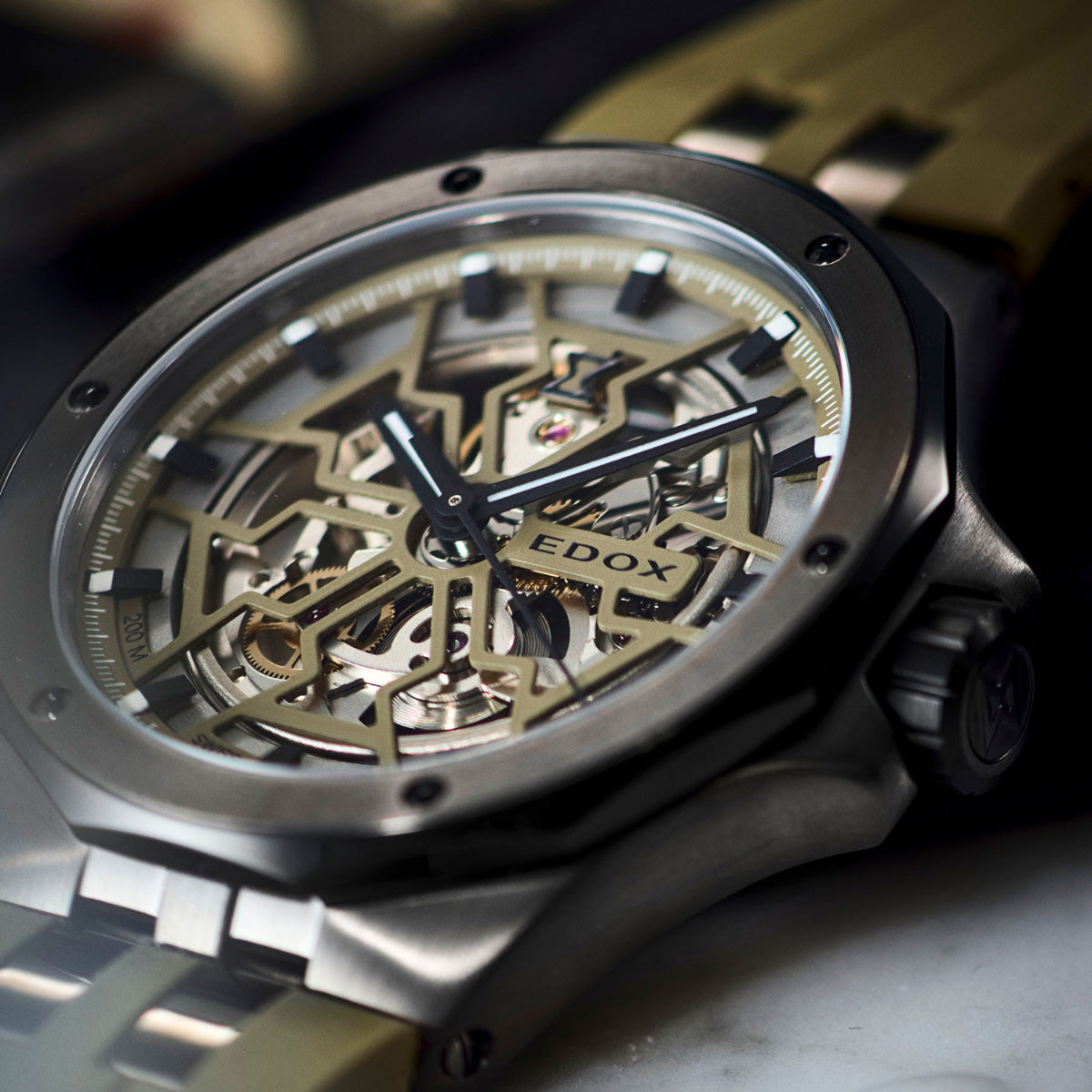 エドックス EDOX デルフィン オリジナル メカノ オートマティック 腕時計 メンズ 自動巻き 85303-357GNCAV-VONB DELFIN【60回分割手数料無料！】