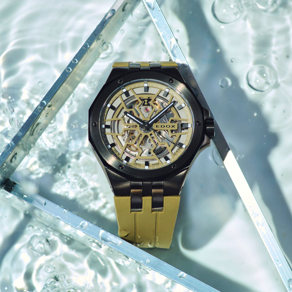 エドックス EDOX デルフィン オリジナル メカノ オートマティック 腕時計 メンズ 自動巻き 85303-357GNCAV-VONB DELFIN【60回分割手数料無料！】